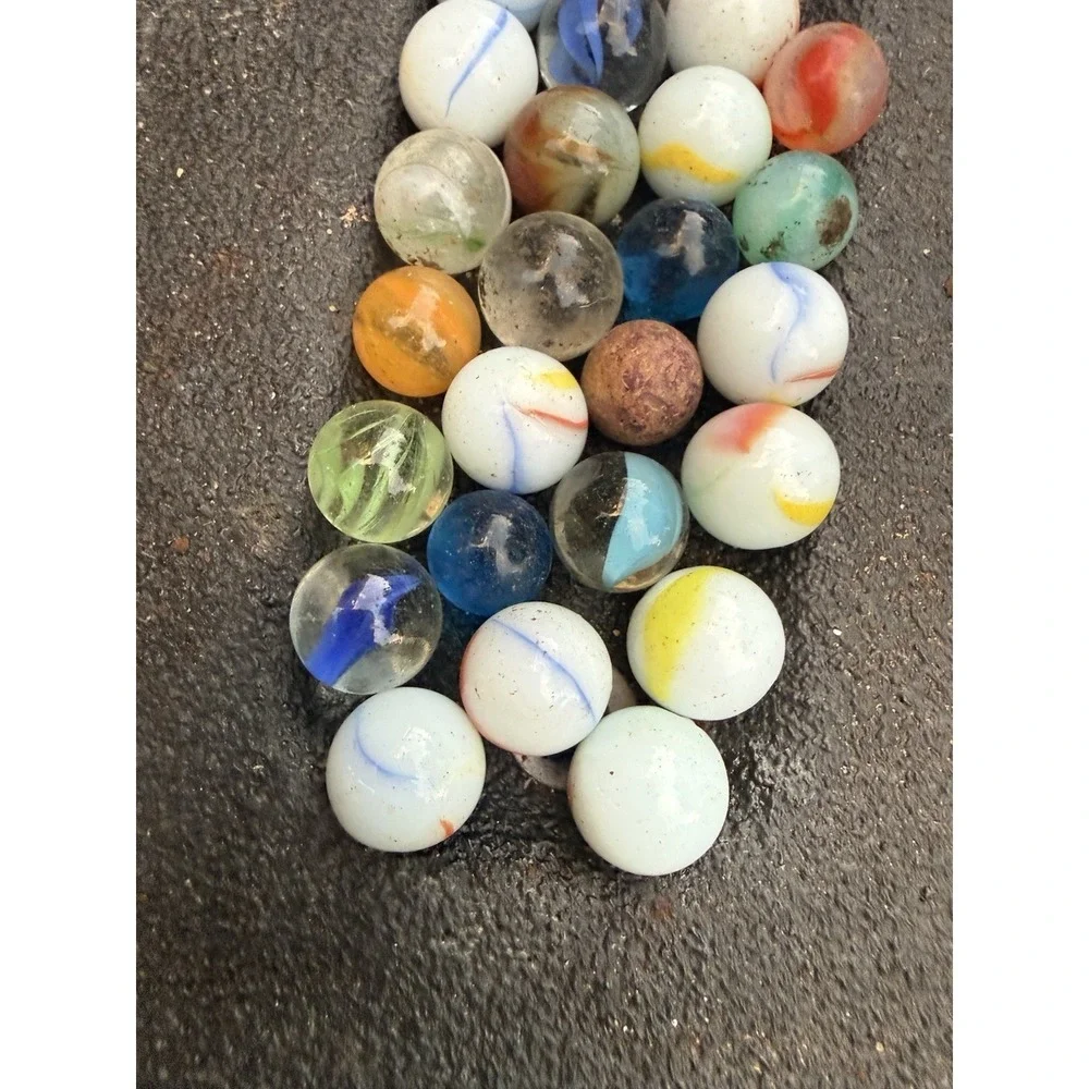 Vintage Marble Lot‎ 150+ Glass Marbles Shooters Swirls Cat Eye Mixed Collection